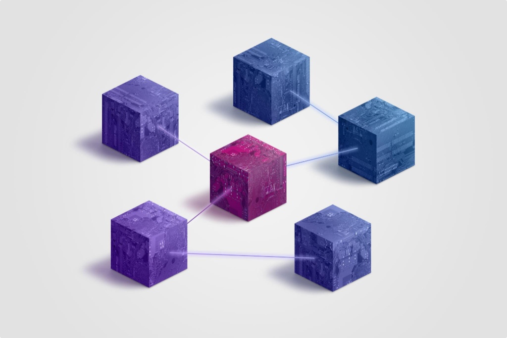 Blockchain Nodes Illustration